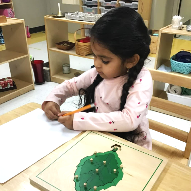student writing